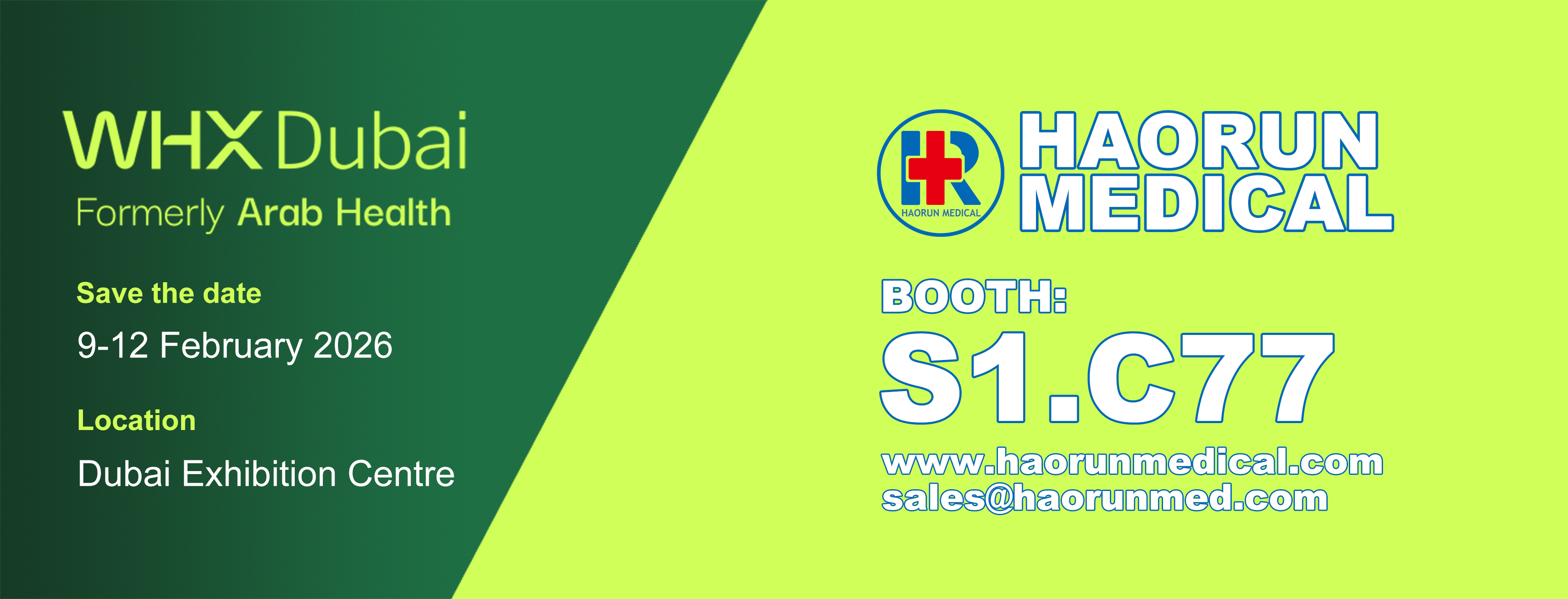 Vítejte na návštěvě Haorunu na WHX Dubai 2026